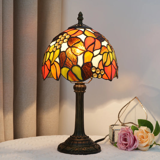 Handcrafted 8-Inch Tiffany-Style Stained Glass Lamp